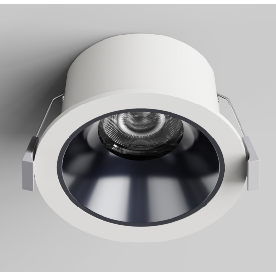 Spotlight 5W-12W 3000K-6500K 24-60° Beam Angle Die-cast Aluminum+PC CE Certified Glossy Black/White Reflector